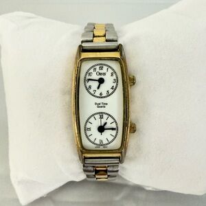 Orvis Women’s Dual Time Quartz Two-Tone Alloy Link Bracelet Watch